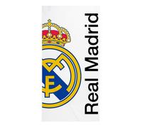 Real Madrid CF Half Crest Beach Towel in White Real Madrid CF White