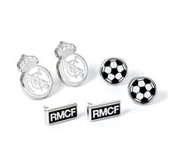 Real Madrid Set Of 3 Stud Earrings NEW