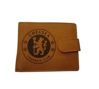 Real Madrid Chelsea FC RFID tan Leather Wallet