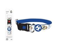Real Madrid Dog Collar, Small/Medium.Official Embroidered Crest, Durable & Elegant Fit - Real Madrid Dog Collar.Comfortable and Secure Design for Medium and Large Dogs.