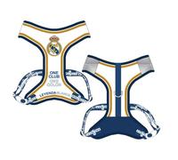 Real Madrid Dog Harness Extra Small Official Shield Design Secure Fit - Real Madrid Dog Harness Durable and Comfortable Accessory for Medium Dogs Total Control