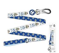 Real Madrid Dog Leash, Medium, Official Design with Crest, Premium Finishes - Real Madrid Heavy Duty Dog Lead for Medium Dogs, Comfortable Walking