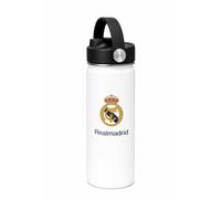 Real Madrid EQUIPACIÓN 26/27 - Children's Thermal Water Bottle, BPA-Free, with Straw, Double Layer Construction, Comfortable and Lightweight, 530 ml