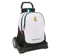 Real Madrid EQUIPACIÓN 26/27 - School Backpack, Ergonomic Back, with Safta Evolution Trolley, Ideal for Children of Different Ages, Comfortable and Versatile, Quality and Resistance, 32 x 16 x 44 cm