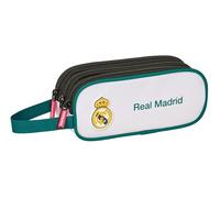 Real Madrid Equipment 26/27 - Triple Zip Pencil Case, Ideal for Children from 5 to 14 Years, Comfortable and Versatile, Quality and Resistance, 21 x 7 x 8.5 cm