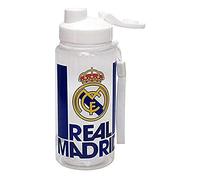 Real Madrid - Water Flask Bottle, Canister, 500 ml Capacity, Safety Mouthpiece, Multicolour Translucent, Official Product (CyP Brands)