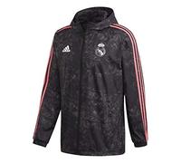 Real Madrid F.C. Season 2020/21 Official Windbreaker Jacket, Black, XL