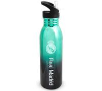 Hy-Pro Officially Licensed Real Madrid CF UV Waterbottle - 700ml, Metallic, Stainless Steel, Integrated Folding Straw, Leakproof, Lightweight, Great Football Gift Idea