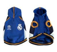 Real Madrid Fleece Dog Sweatshirt - Thermal Coat for Pets, Soft and Warm, Comfortable Fit, Official Football Design, Ideal for Winter