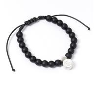 The Carat Shop Real Madrid Football Club Black Bead Bracelet