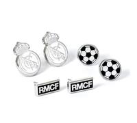 Real Madrid Set Of 3 Stud Earrings NEW