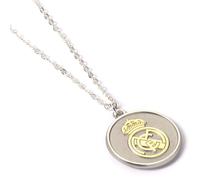 The Carat Shop Real Madrid Silver Pendant with Gold Crest Necklace