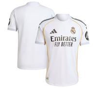 Real Madrid Football Shirt Home Authentic 2025-26 adidas White Mens La Liga