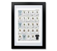Real Madrid Galacticos 2004 team squad Signed poster print framed picture photo autograph gift Beckham Zidane Raul Figo Ronaldo Owen Guti (A4 framed & mounted)