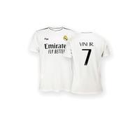 Real Madrid Home Shirt, Kit Season 24/25, Vini Jr., 6 Years, Replica Jersey with Official License