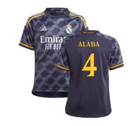 Real Madrid Junior 2023 - 2024 Away Shirt - Alaba 4 in Navy | Size: 15-16 Years Real Madrid Navy 15-16 Years