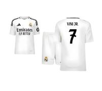 Real Madrid 2024 - 2025 Home Youth Kit - Vini Jr. 7 in White | Size: 2XL Real Madrid White 2XL