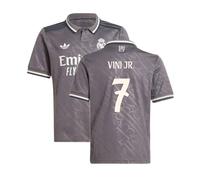 Real Madrid Junior 2024 - 2025 Third Shirt - Vini Jr. 7 in Charcoal | Size: 9-10 Years Real Madrid Charcoal 9-10 Years