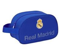 Real Madrid - Medium Children's School Toiletry Bag with Handle, Children's Toiletry Bag, Adaptable to Trolley, Easy Cleaning, Comfortable and Versatile, Quality and Resistance, 26 x 12 x 15 cm