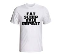 Real Madrid Men's Eat Sleep Bale Repeat T-Shirt in White | Size: Medium Real Madrid White M