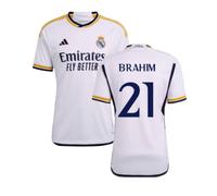 Real Madrid Men's Mens 2023 - 2024 Home Shirt - Brahim 21 in White | Size: 3XL Real Madrid White 3XL