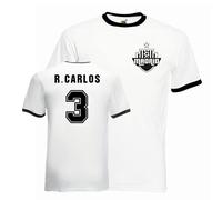 Real Madrid Men's Roberto Carlos Ringer Tee | Size: Small Real Madrid Multicolor S