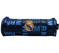 Real Madrid Modern School Pencil Case - Official Merchandise, Polyester, Black, 21 x 7 x 5 cm