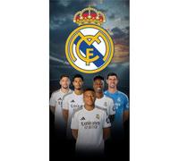 Real Madrid Official Beach Towel 70 x 140 cm - 100% Microfibre, Quick Drying, Lightweight and Compact - Pool, Travel and Sport Towel - Original Design Club Football (Madrid NW1672)