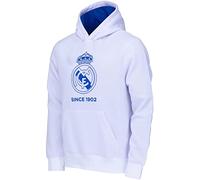 Real Madrid Official Collection White Hoodie for Men & Boys, 6 Years to 14, All Season