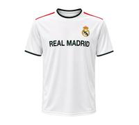 Real Madrid Official Replica Stadium Football Shirt 26/27 | White sports shirt. Breathable functional fabric made from 100% polyester. Regular fit, gift idea for young football fans