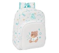 Real Madrid Pre-School White - Animated Children's School Backpack, Children's Backpack, Adaptable to Trolley, Ideal for Children of School Age, 26 x 11 x 34 cm