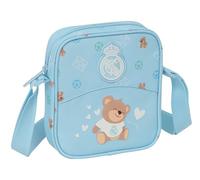 Real Madrid Preschool Blue - Small Shoulder Bag, Children's Shoulder Bag, Children's Bag, Ideal for Children from 5 to 14 Years, Comfortable and Versatile, Quality and Resistance, 16 x 4 x 18 cm