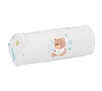 Real Madrid Preschool White - Round School Case, Ideal for Children from 5 to 14 Years, Comfortable and Versatile, Quality and Resistance, 20 x 7 cm