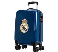 Real Madrid Real Cabin Suitcase - Official Collection 19 Inches, Blue, 48 x 33 x 21 cm, Sport