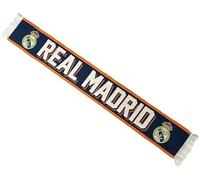 Real Madrid Real Scarf - Official Collection 140 cm, Navy Blue and Orange, 140 cm