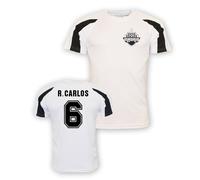 Real Madrid Roberto Carlos Sports Training Jersey in White | Size: Small Real Madrid White S
