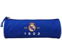 Real Madrid School Pencil Case - Official Collection, Polyester, Zipper, Unisex, Multicolored