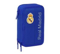 Real Madrid - School Pencil Case with 37 Tools Included, Children's Pencil Case, Child, Ideal for Children from 5 to 14 Years, Comfortable and Versatile, Quality and Resistance, 12.5 x 5.5 x 19.5 cm