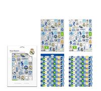 Real Madrid Sticker Pack - Decorative Set for Children and Fans with Club Merengue Themed Stickers, Ideal for Decorating Books, Backpacks, Cases and School Crafts