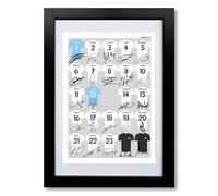 Real Madrid team squad 2024-2025 Signed poster print framed picture photo autograph gift 24/25 Kylian Mbappe Endrick Vinicius Jr Bellingham (A4 framed & mounted)