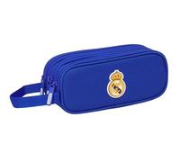 Real Madrid - Triple Zip Pencil Case, Children, Ideal for Children from 5 to 14 Years, Comfortable and Versatile, Quality and Resistance, 21 x 7 x 8.5 cm