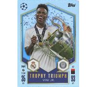 Real Madrid Vini Jr. Trophy Triumph Match Attax 2024-2025 White Glossy Cardboard Trading Card