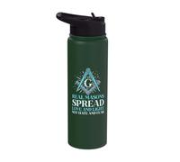 Real Masons not Hate and Fear - Masonic Freemason Stainless Steel Insulated Water Bottle
