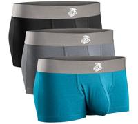 Real Men 3in Modal Boxer Briefs C Pouch 3xl 3pk Blk/Blu/Gry, C Pouch 3 Inch 3 Pack- Black Blue Grey, 3XL