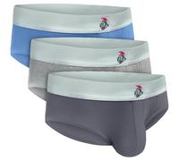 Real Men Ares-Accent Low-Rise Pouch Bikini Brief - 1, 3, 6 Pack with Size ABCD Pouch XS - 5XL, 3 Pack-blue/Gunmetal Gray/Heather Gray, XL