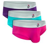 Real Men Ares-Accent Low-Rise Pouch Bikini Brief - 1, 3, 6 Pack with Size ABCD Pouch XS - 5XL, 3 Pack Purple/Pink/Turquiose, L