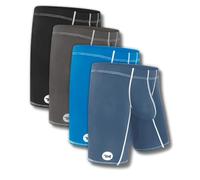 Real Men Athletic Underwear with Support Pouch - 1 or 4 Pack 9in Nylon Briefs - ABCD Pouch - XS-5XL, 4 Pack- Black/Dark Blue/Gray/Light Blue, L