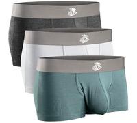 Real Men Bulge Enhancing Pouch Underwear for Men - 1, 3 and 6 Pack Set - Modal Boxer Briefs ABCD Pouch, 3pk 3in Slate/Heather Gray/White, XL