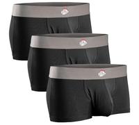 Real Men Bulge Enhancing Pouch Underwear for Men - 1, 3 and 6 Pack Set - Modal Boxer Briefs ABCD Pouch, 3pk 3in Black, M