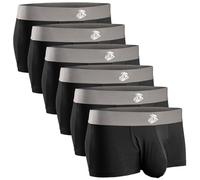 Real Men Bulge Enhancing Pouch Underwear for Men - 1, 3 and 6 Pack Set - Modal Boxer Briefs ABCD Pouch, 6pk 3in Black, L